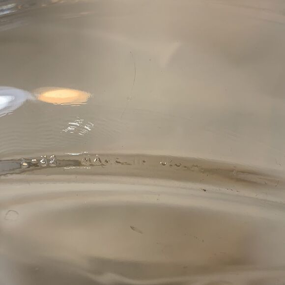 Clear Glass Serving Dish Bowl Decorative Edge 2 1/2 Quart Made In USA Home Cook - Picture 8 of 8